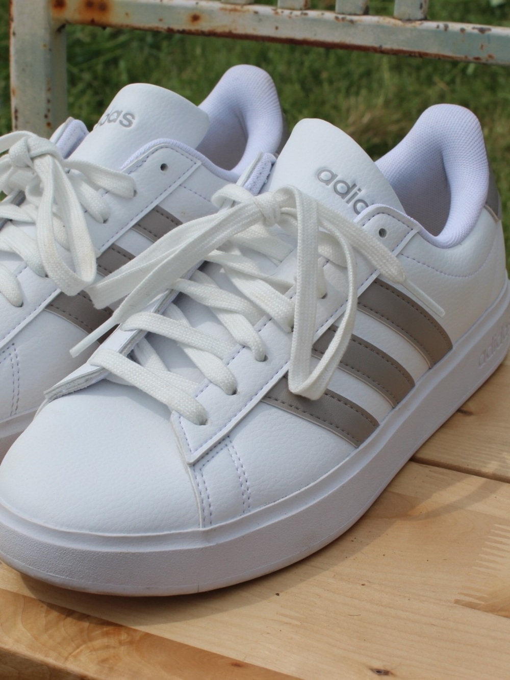 adidas Women's White Athletic Sneakers with Cloudfoam Comfort
